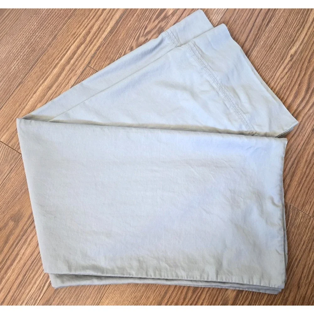 Sleep Number Pillowcases King Size (2) Gray Color Sateen Cotton Lyocell Soft EUC